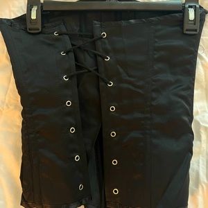 Vintage Black Satin Corset